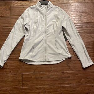 Yogalicious Lux Ultra Soft Lightweight Full Zip Heather Grey Yoga Jacket Size XL